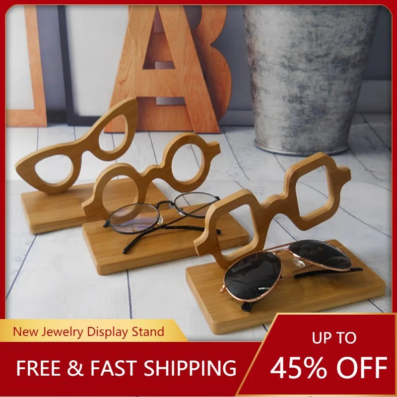 

High-end Solid Wood Glasses Display Stand Bracket Sunglasses Glasses Mold Decoration Display Props Showcase Shelf Glasses
