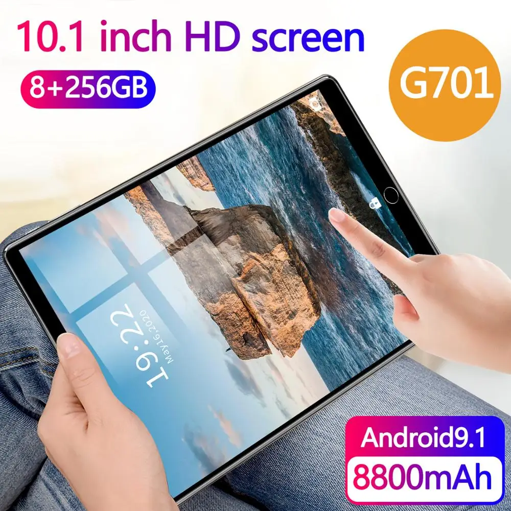 

Global Version G701 Tablet PC 10.1 Inch Android 9.1 8800mAh Big Battery 3G4G LTE Phone Call 8GB RAM 256GB ROM WiFi GPS In Stock