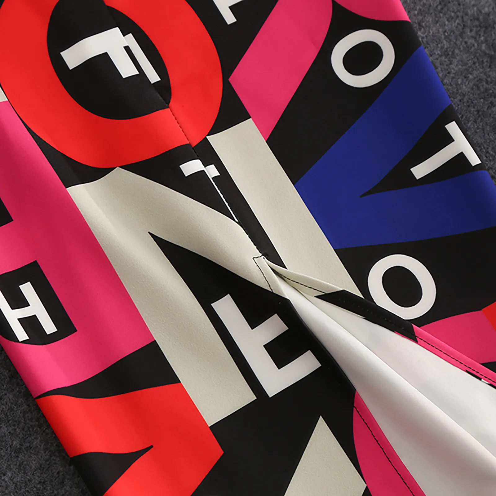 

2021 Letter Print High Waist Skirt Women Summer Stretch Ladies Slip Hem Midi Skirts plus Size Female Pencil Falda Jupe