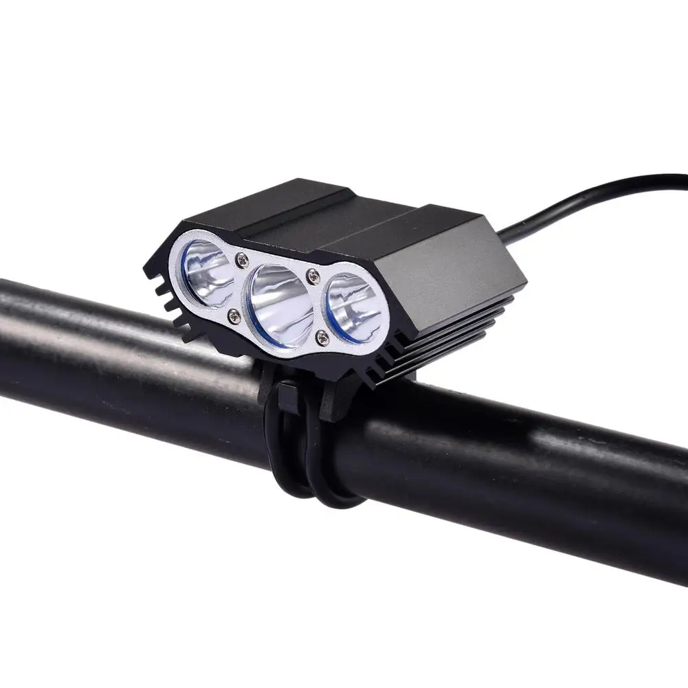 

Велосипедная фара, велосипедная фара с тремя лампами, четыре переключаемых режима, USB-зарядка, 12000 люмен, суперъяркий велосипедный фонарик