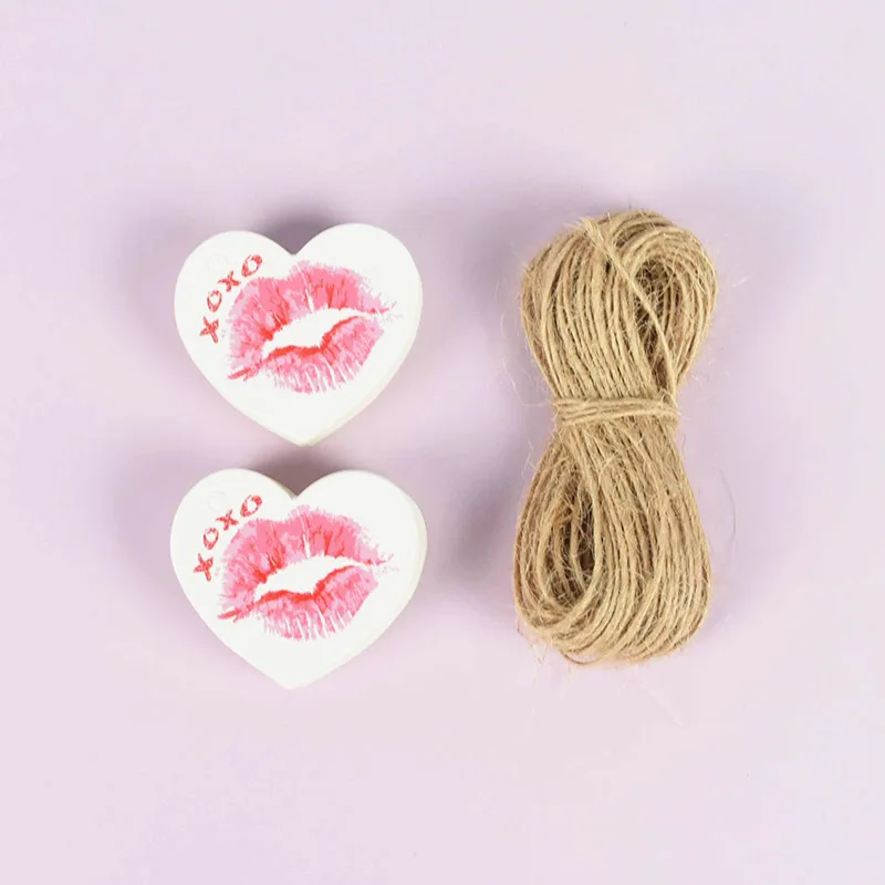 50 шт. крафт Бумага бирки в виде сердца со стрелой фигурные карточки собственными