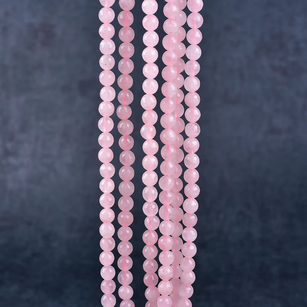 Asingeloo граненые Розовые розы бусины для изготовления браслетов ожерелий нить 4 6 8 10