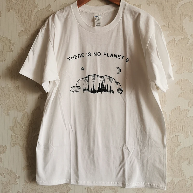 Нет планета хлопковая футболка с короткими рукавами для женщин Футболка уличная