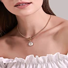 Ожерелье с металлической пряжкой Hello Miss, короткое, в стиле ретро, голова королевы