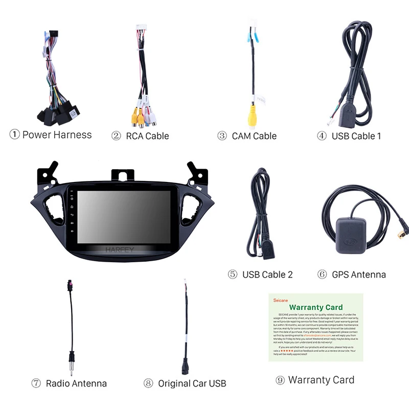 Harfey 8 &quotAndroid 10 0 автомобильный стерео GPS плеер для Opel Corsa 2015 2016 2019/Opel Adam 2013 Поддержка