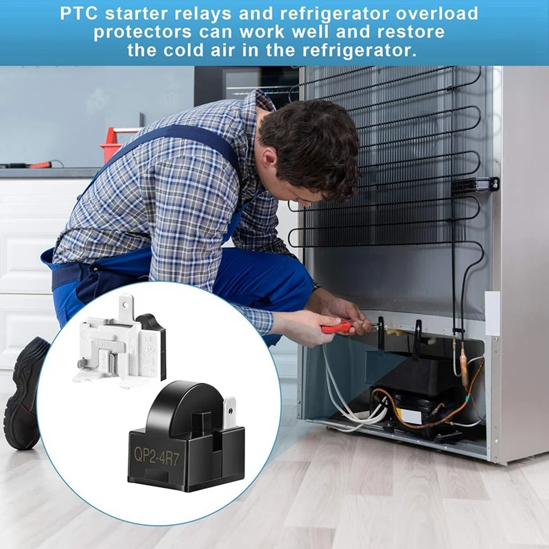 Холодильник стартеры QP2 4R7 4 7 Ом 1 Pin холодильник стартер PTC реле и 6750C 0005P