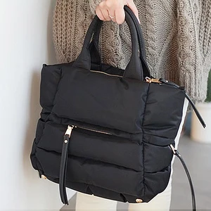 Сумка на плечо женская, вместительная, водонепроницаемая, нейлоновая, с хлопковым пуховым пухом