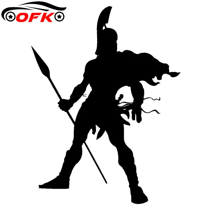 A Strong Warrior Vinyl Car Sticker Personality Decal Black Silver 9.6CM*12.7CM