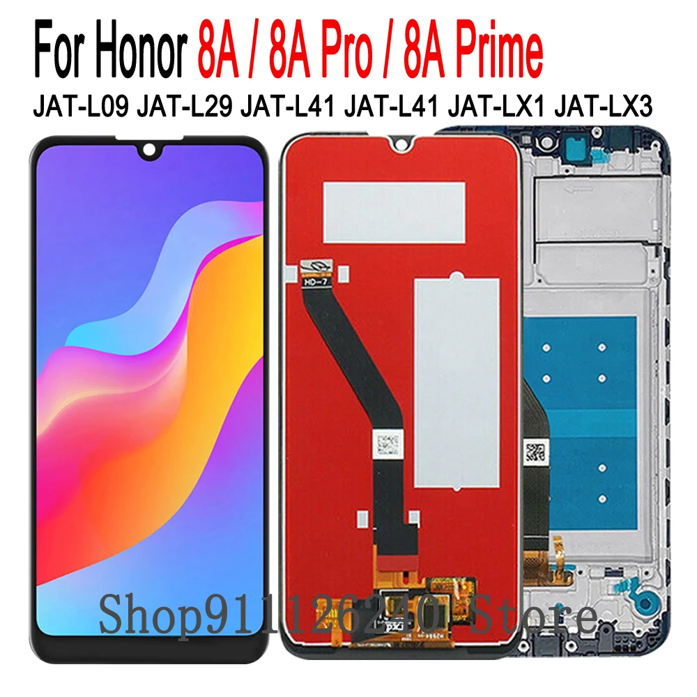 ЖК-дисплей 6 09 дюйма для Honor 8A дисплей с сенсорным экраном и дигитайзером в сборе
