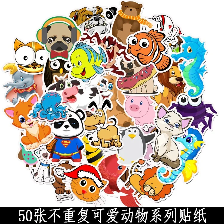 

Скейтборд наклейки kpop наклейки, 50 шт в наборе, милые животные наклейки чемодан мотоцикл блокнот "Гитара" наклейки MTZ056-67