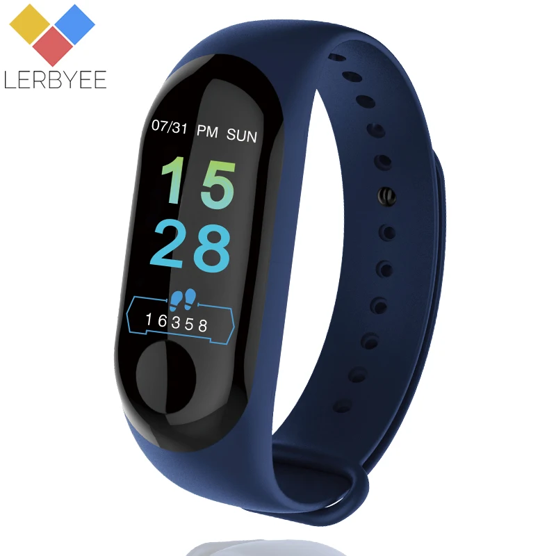 Умный Браслет Lerbyee M3 водонепроницаемый напоминание о звонках и SMS умный трекер