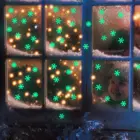 50 шт. светящиеся снежинки стикеры на стену Рождественская флуоресцентная наклейка Настенный декор для детского сада спальни окна вечеринки