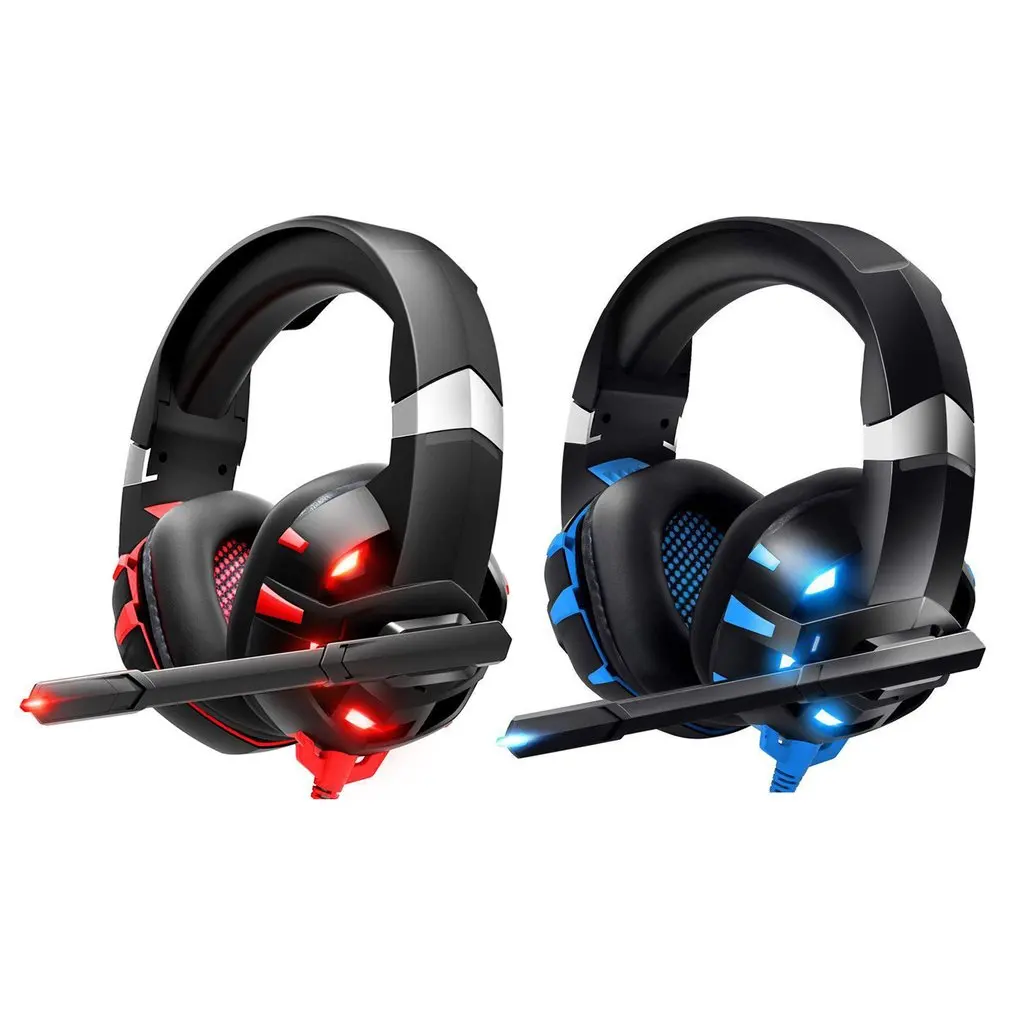 

Stereo LED Gaming Headset Gamer Headphones with Microphone For PC Over Ear Noise Canceling Computer Phone Earphones K8 Earphone