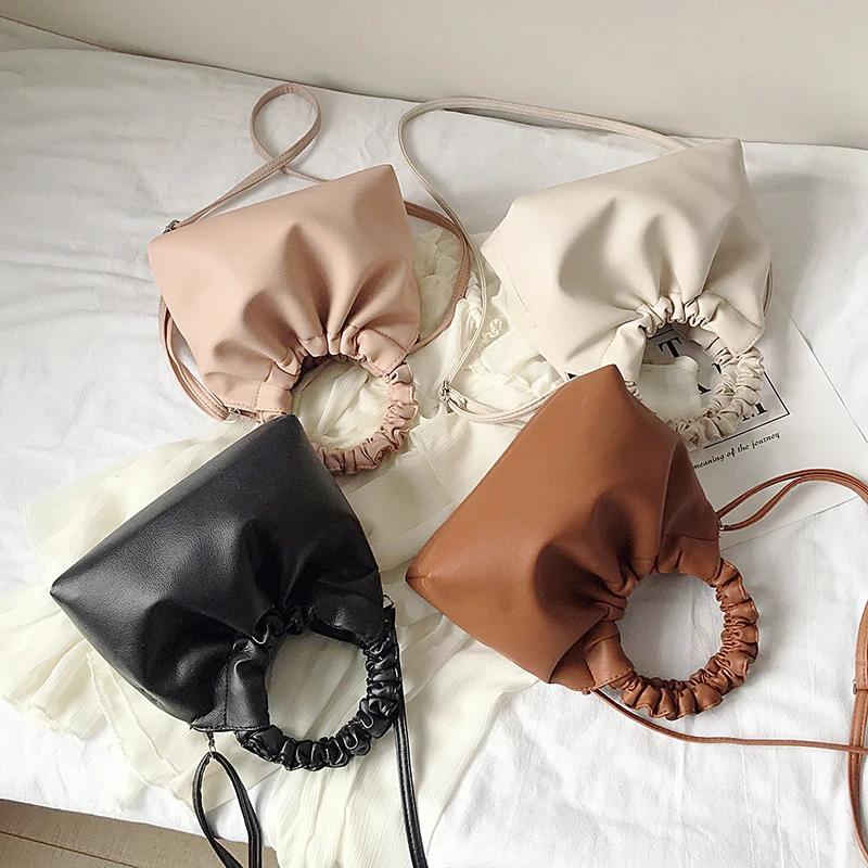 

Модная Складная Сумка-ведро для женщин, сумка через плечо из высококачественной искусственной кожи, женская дизайнерская сумка через плечо...