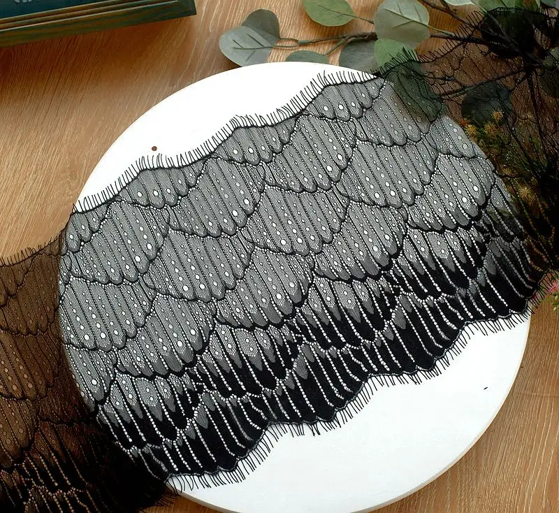 Изысканные Белые ресницы 3 метра кружевные аксессуары Ручная работа шарф шаль |