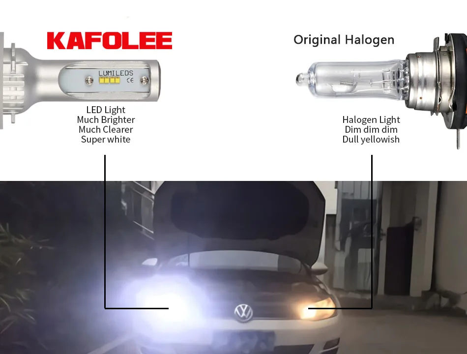 GZKAFOLEE безошибочный canbus H15 Светодиодный фонарь, 45 Вт, 6000лм, беспроводной автомобильный головной светильник, лампа для преобразования, светильник для вождения, 6500 К, белый