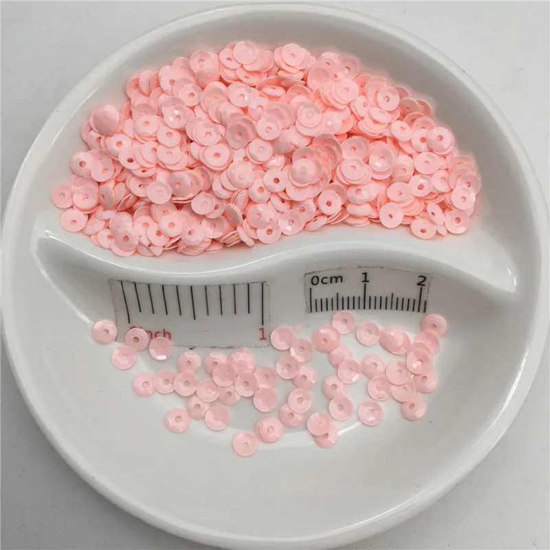 4 мм чашки круглый сплошной цвет ПВХ блёстки Швейные ремесла для свадебного