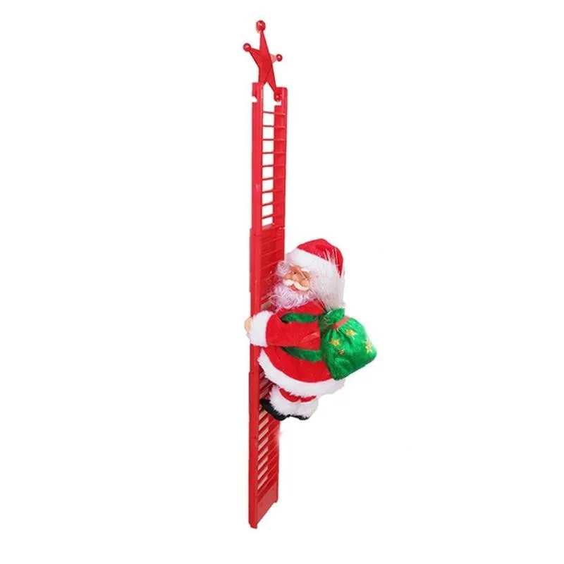 

Игрушки Рождественский Санта-Клаус, электрическая лестница для подъема, рождественская елка, подвесное украшение вечерние праздничное укр...