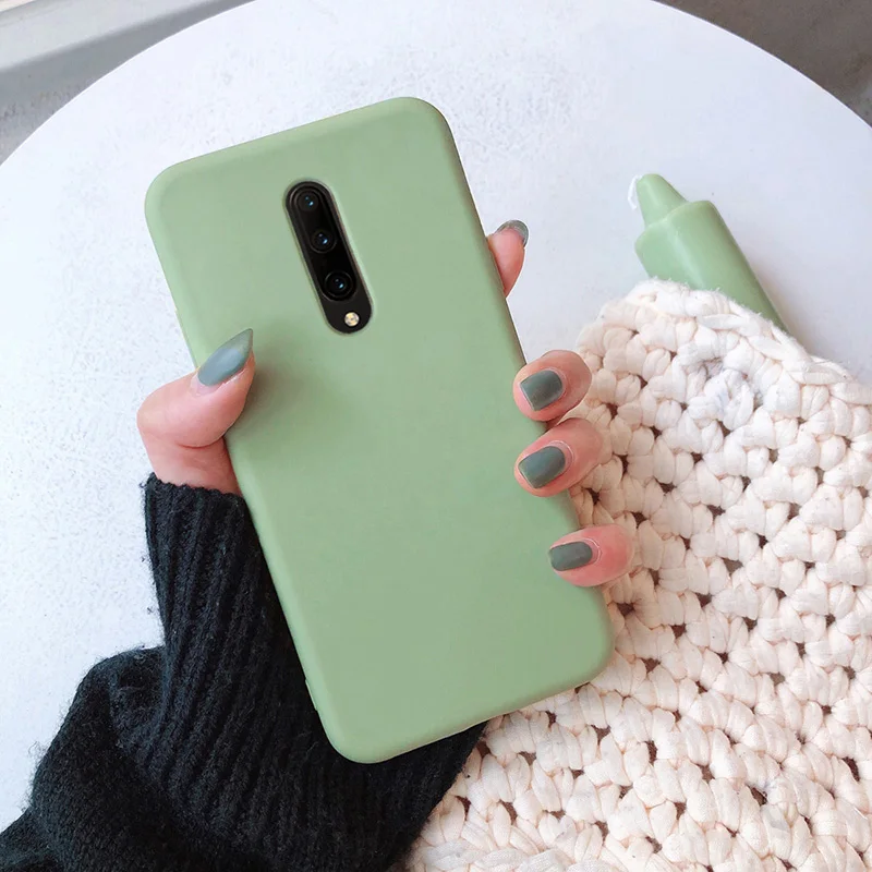 Green Тонкий чехол для oneplus 7 pro, Мягкий Силиконовый ТПУ матовый чехол для oneplus 6t 5 t, защитный чехол для one plus 6, чехол в виде ракушки - Color: Green