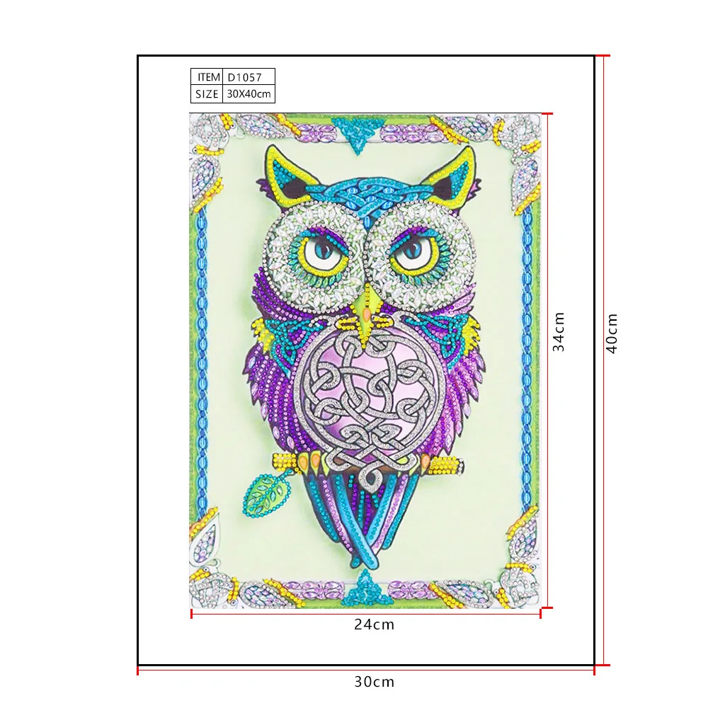 

Special Shaped Owl Diamond Painting DIY 5D Partial Drill Cross Stitch Kits Crystal Rhinestone Of Picture Diamond Embroidery