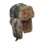 DT066 шапки-ушанки Зимние мужские теплые российские шапка-ушанка с ухи заслонки хлопковая обувь из кожи и меха шапка охотника шапки-ушанки