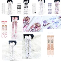 japanese sexy thigh high socks hand painted printing socks women funny christmas gifts cute over knee socks for girls