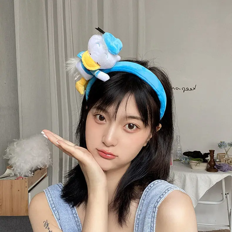 

Disney Donald Duck Doll Headband Cute Mickey Minnie Headband Hairpin Adult Children Universal Fashion Decoration Accessories