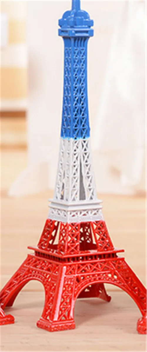 colorful18cm 5 см-48 см состаренная бронза тон Curio Парижа башня Статуэтка Металлические ремесла винтажная Модель Декор для свадебного украшения - Цвет: colorful18cm