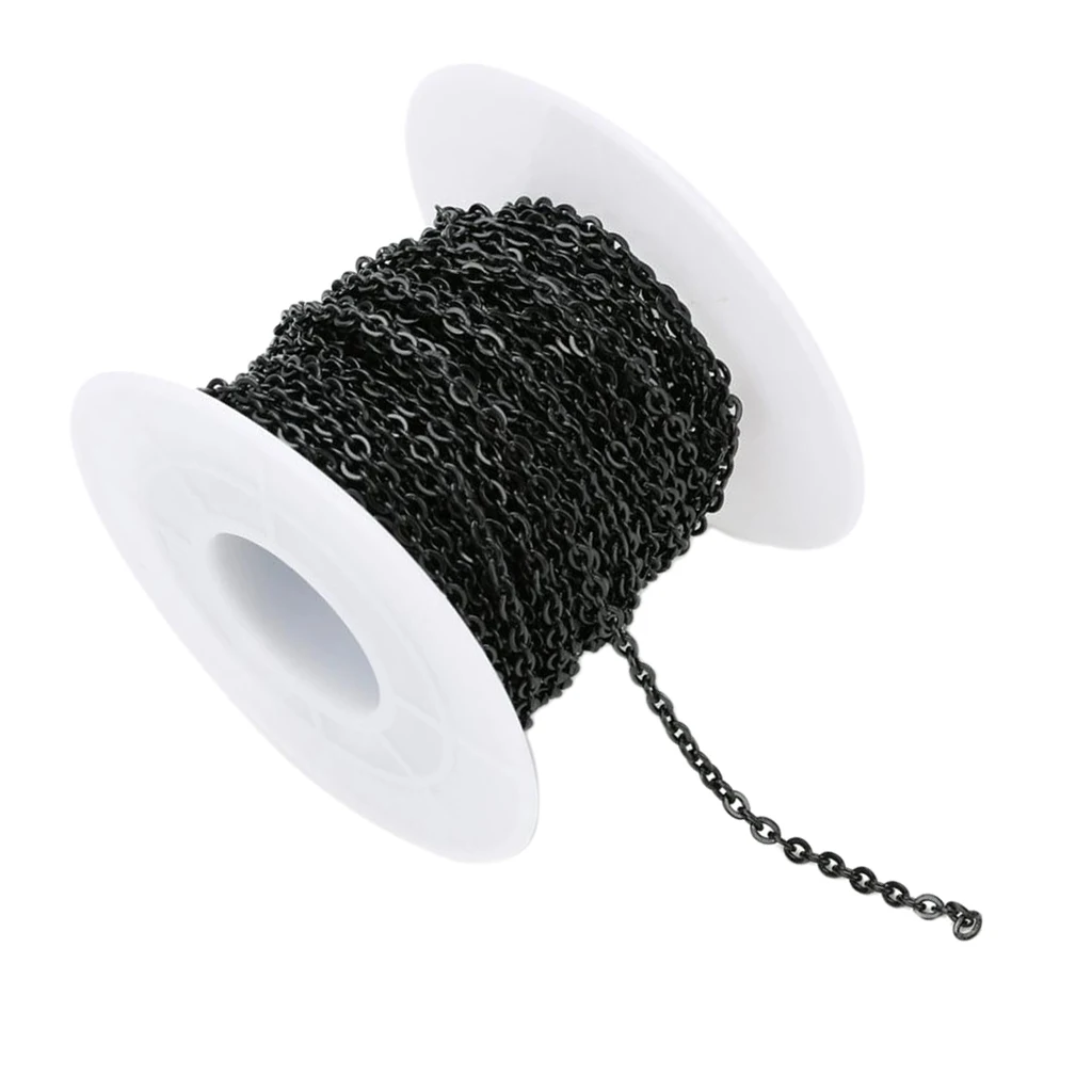 

Prettyia 10 Yard Cable Open Link Iron Metal Finding Jewelry DIY Chains