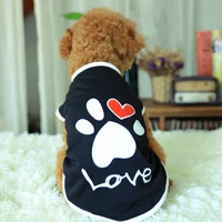 dog shirt for small dogs summer pet clothes love letter printed puppy cat cotton t shirt pug apparel costumes