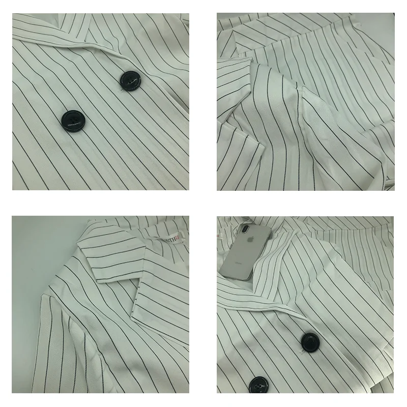 

Women's Suit 2021 Office Blazers Korean Professional Striped Female Jackets Coat Casual Commute 2 Piece Set New Spring Summer