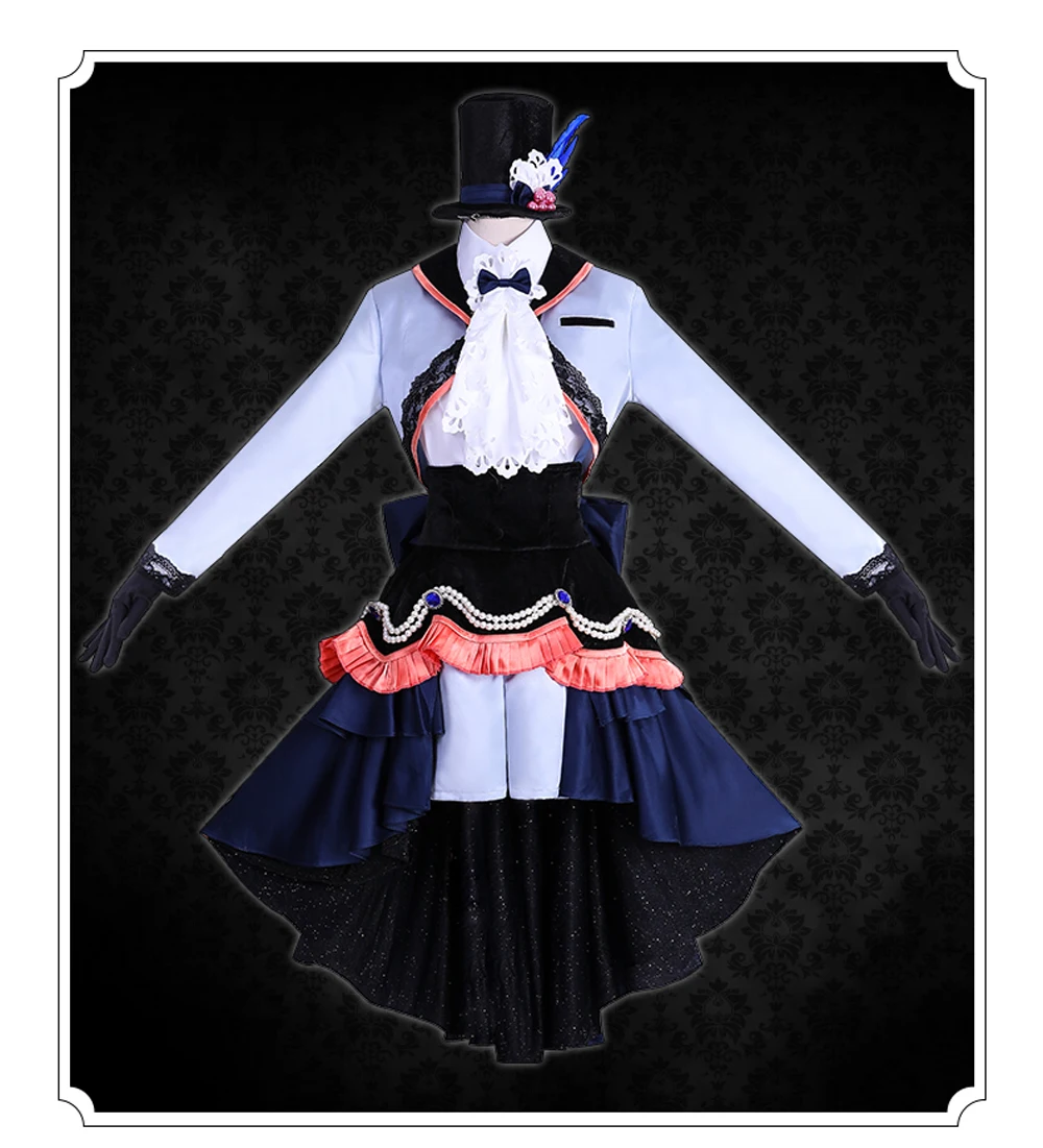 VEVEFHUANG Черный Дворецкий Ciel Phantomhive Косплей Костюм Близнецы Готическая Униформа платье костюмы на Хэллоуин для женщин Мужская одежда - Цвет: clothes