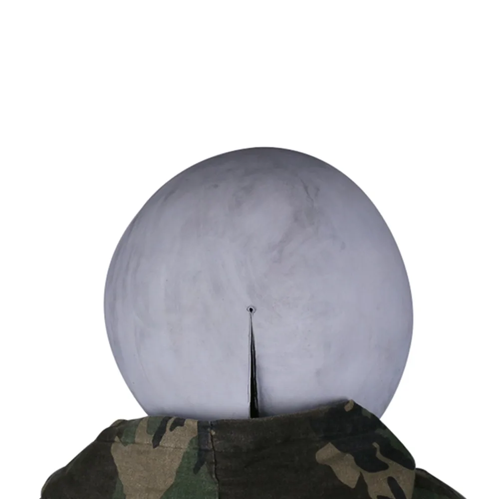 Высококачественная серая латексная маска с капюшоном для косплея на Хэллоуин