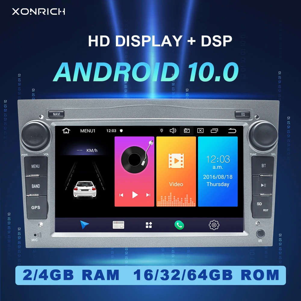 2 Din Android 10 автомобильный без DVD плеера для Opel Vectra C Zafira B Corsa D Astra H G JMeriva Vivaro