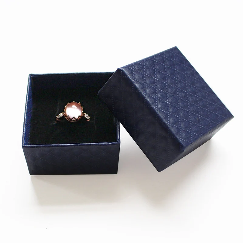

Square Ring Jewelry Box Earrings Pendant Box Paper Jewelry Organizer Case Display Box Wedding Engagement Gift Box