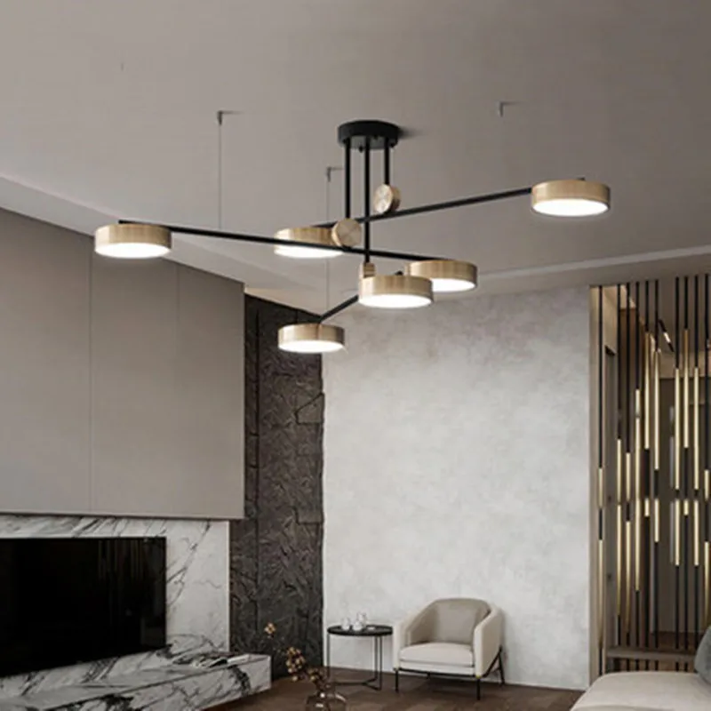 

Nordic LED Pendant Lights Iron Loft Decor Minimalist Living Room Stair Hanging Lamp Luxury Restaurant Corridor Cafe Pendant Lamp