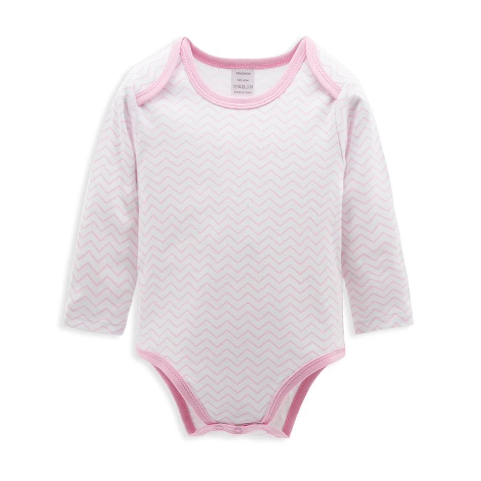 Боди для маленьких девочек из 100% хлопка с принтом Комбинезоны новорожденных