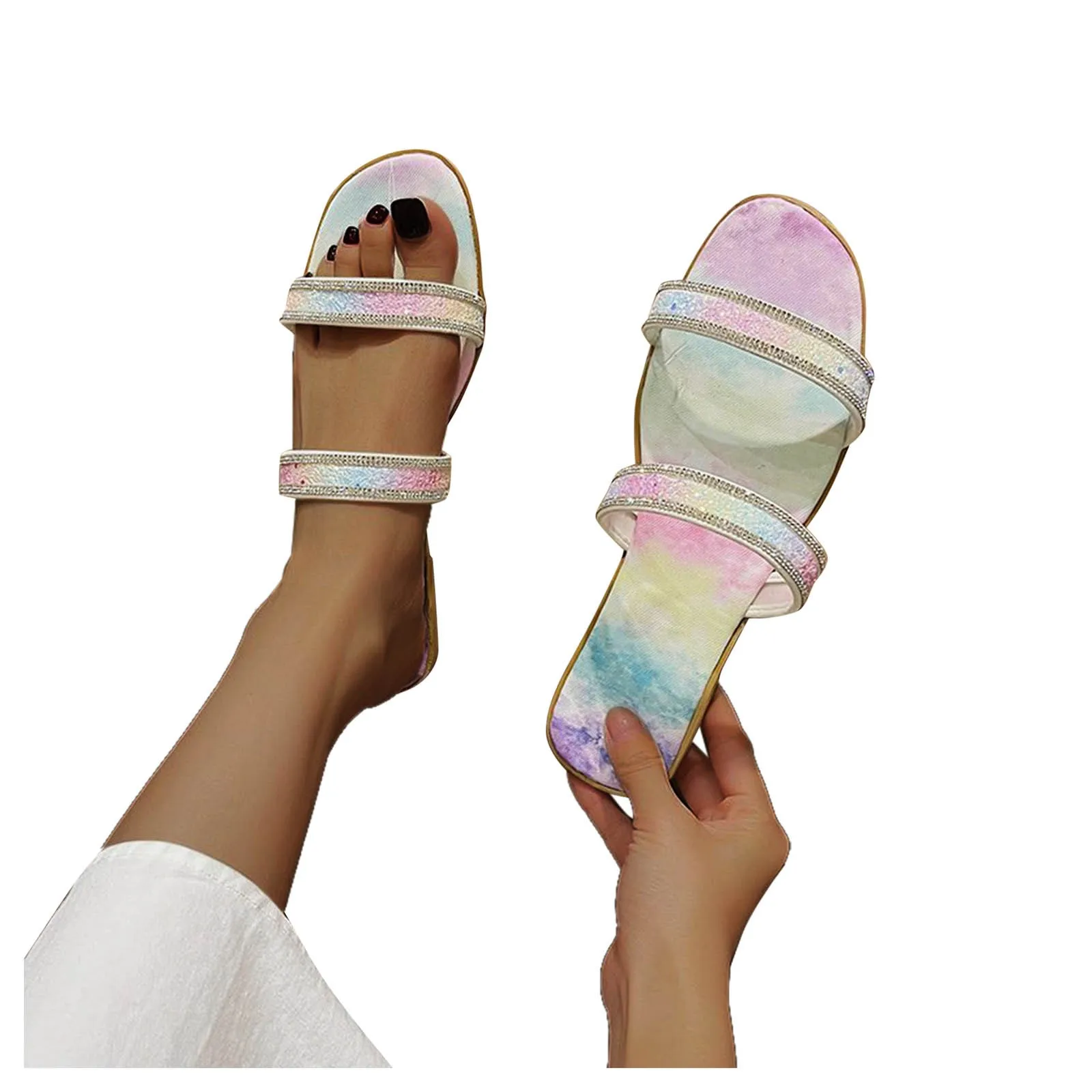 Модная женская повседневная обувь из дышащего материала Удобные сандалии на