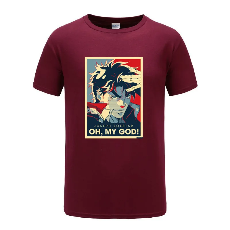 

Новая хлопковая крутая футболка, Винтажная Футболка с принтом Джоджо, невероятные приключения, Джоджо, Джозеф, о, мой Бог, повседневная мужс...