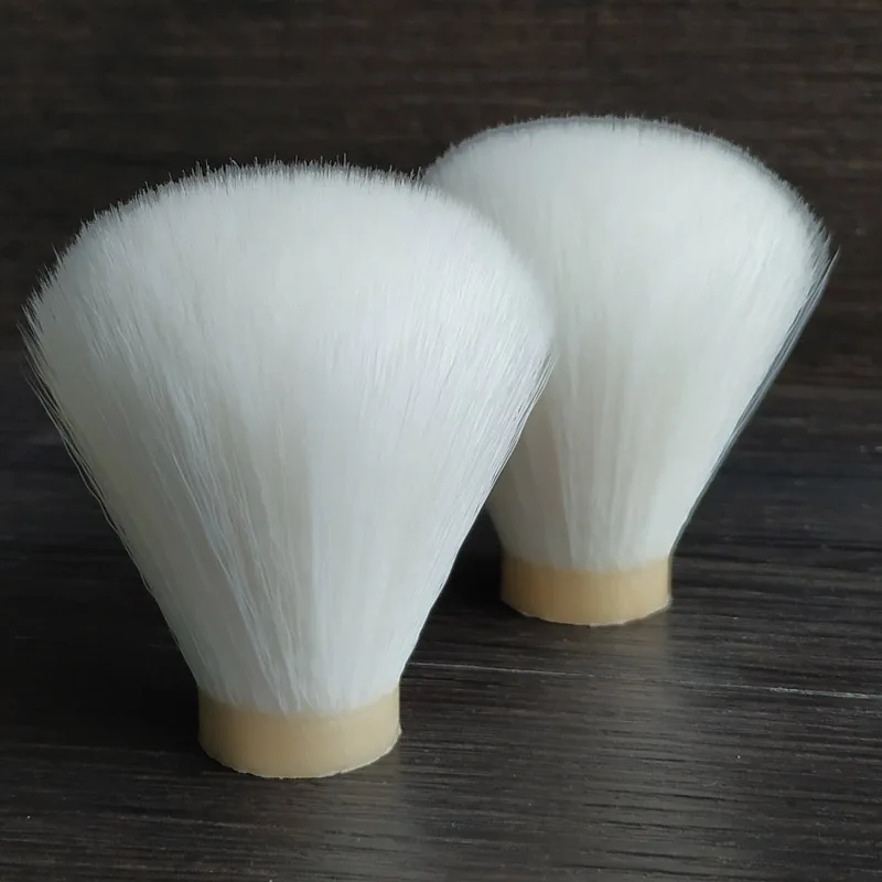 Фото dscosmetic snow white synthetic hair shaving brush knots №1