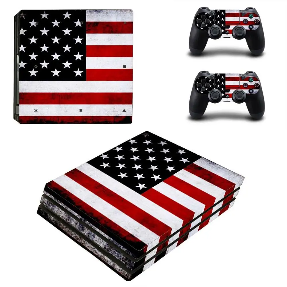 Наклейка с американским флагом США для PS4 Pro наклейка s Play station 4 наклейки PlayStation