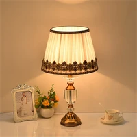 ourfeng table lamps crystal modern led desk light bedside home luxury decorative for foyer bedroom office hotel