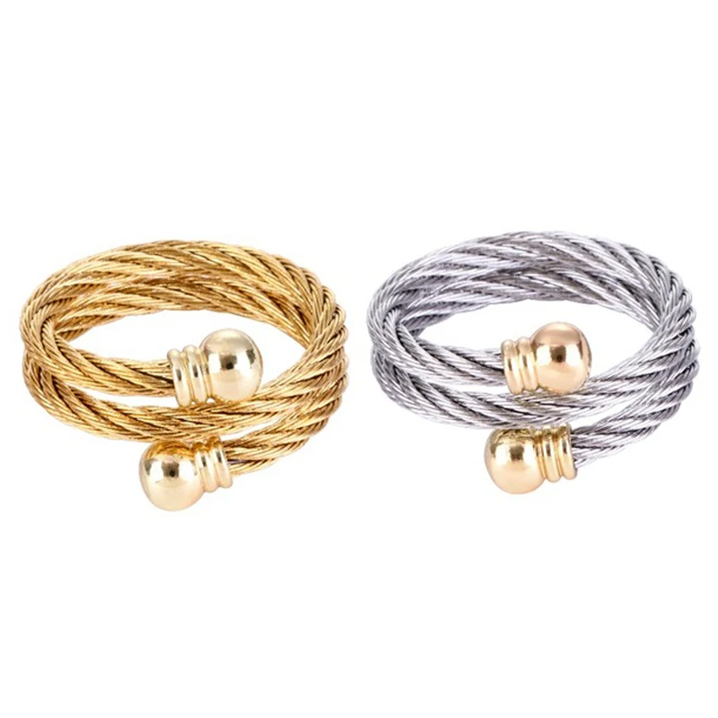 Классические посеребренные кольца Chran из нержавеющей стали для женщин модные