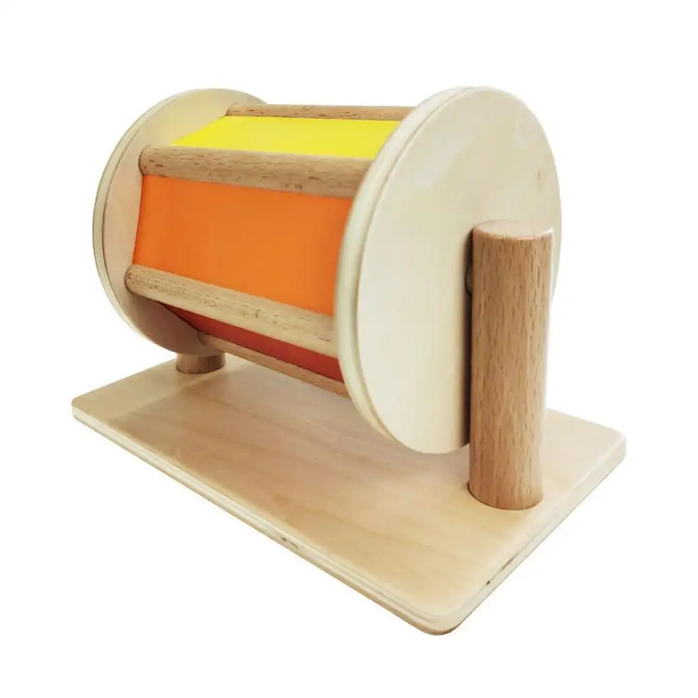 

Деревянный сенсорный барабан, звуковой барабан для детей, ранние подарки, развивающие интересные игрушки Монтессори A5G9