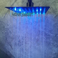 orb bathroom shower head 8 12chuveiro de led rainfall three color changes according to water temperature from cold to hot
