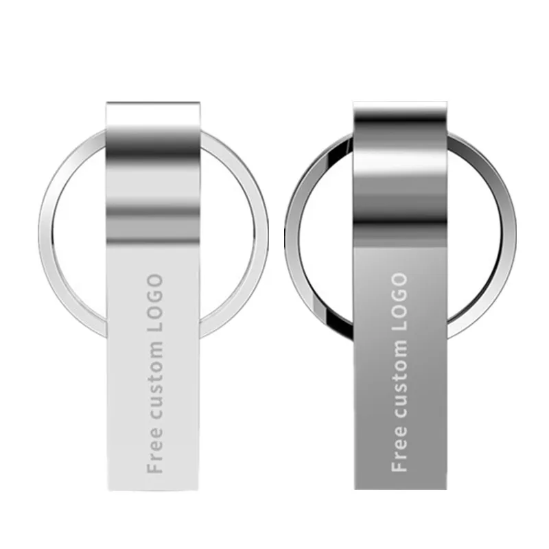 

New Usb Flash Drive 32Gb Metal Usb 2.0 Usb Stick 4Gb 8Gb 16Gb Pendrive 64Gb Grey Keychain Pen Drive 128Gb Custom Free Print Logo