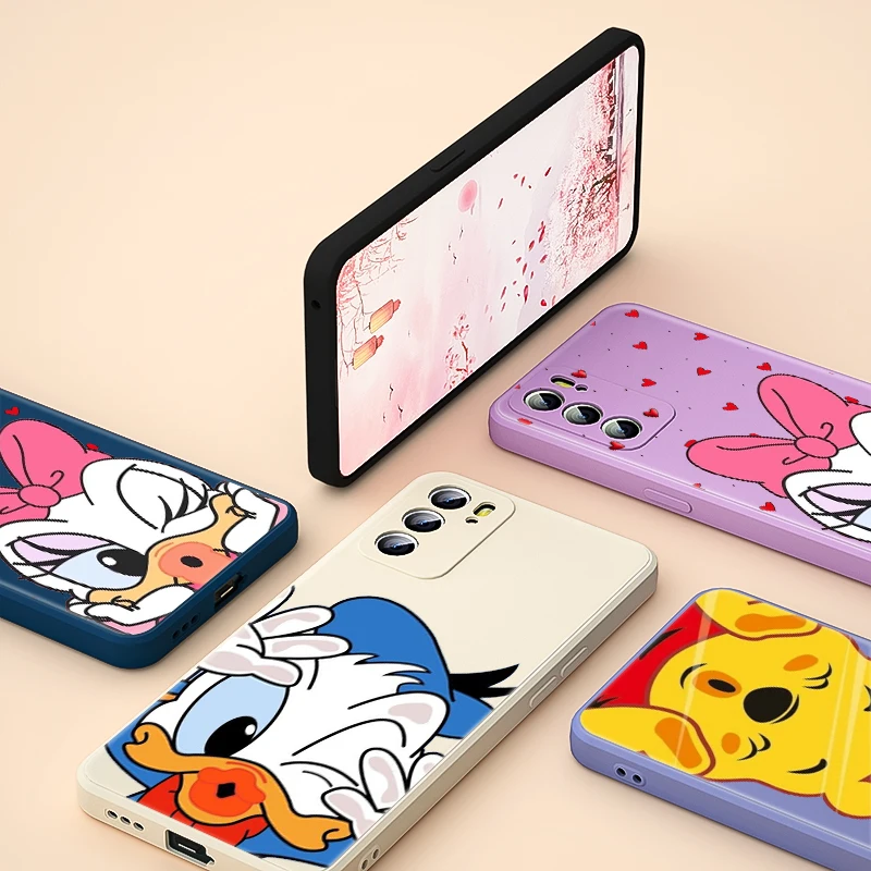 

Cute Donald Duck For OPPO Reno 6 5 5K 5F 4F 4Z 4 3 2 2F 2Z Z Pro Plus Lite 5G Phone Case Liquid Silicone Soft Cover
