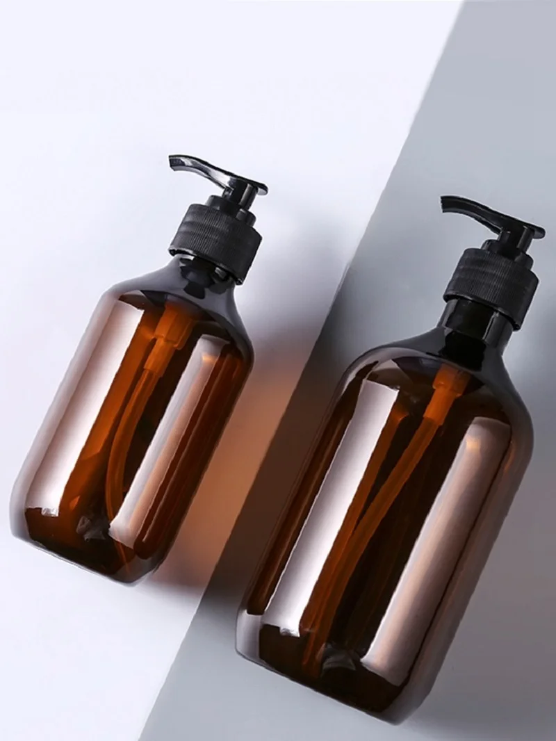Пустая Косметическая коричневая многоразовая бутылка для шампуня 10 шт. 300 мл 500