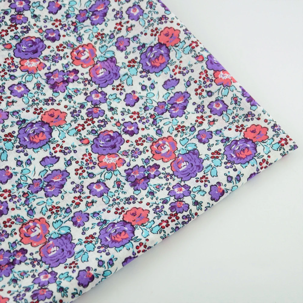 100% Cotton Plain Fabric Flowers Printed Patchwork Fat Quarter Garment Dress Tilda Doll Art Work Cloths for Geginner's Practice | Дом и