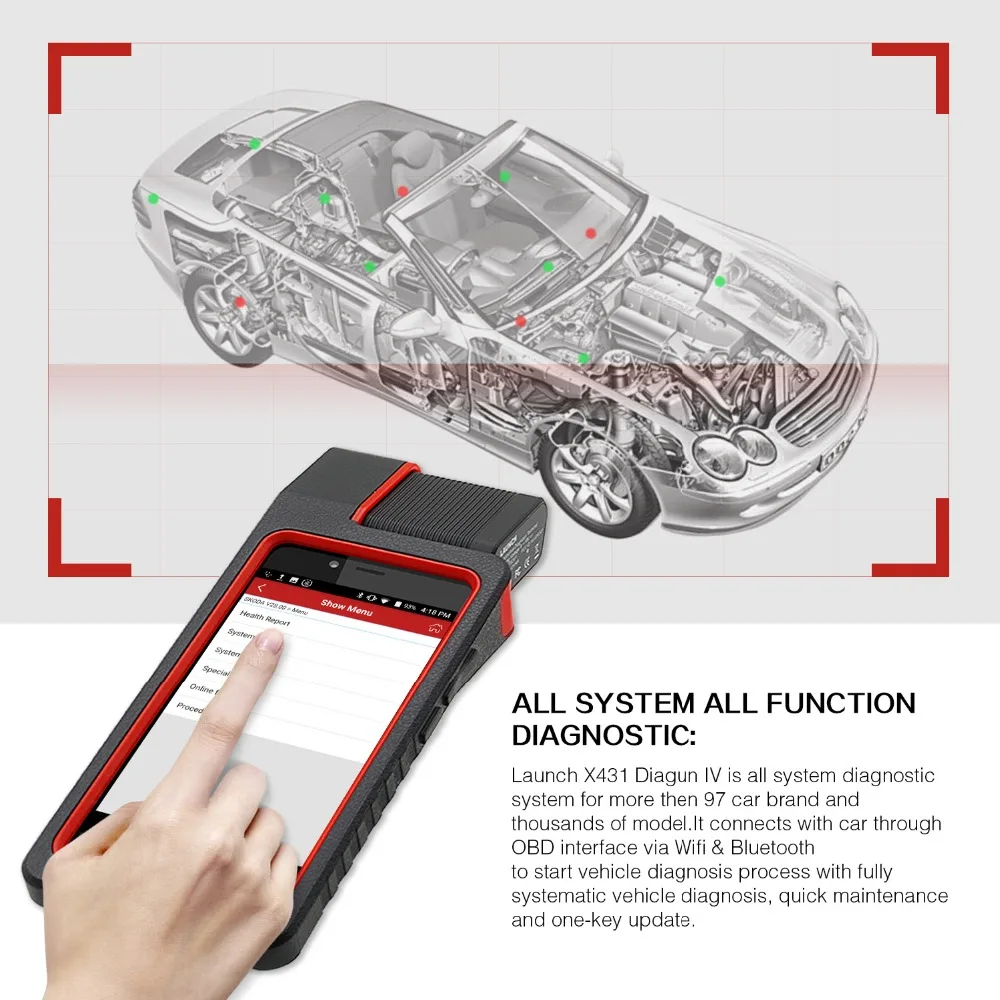 Автомобильный диагностический прибор LAUNCH X431 Diagun V устройство для диагностики